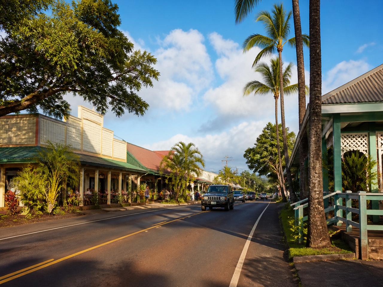 View of Haleʻiwa Town on Oʻahu