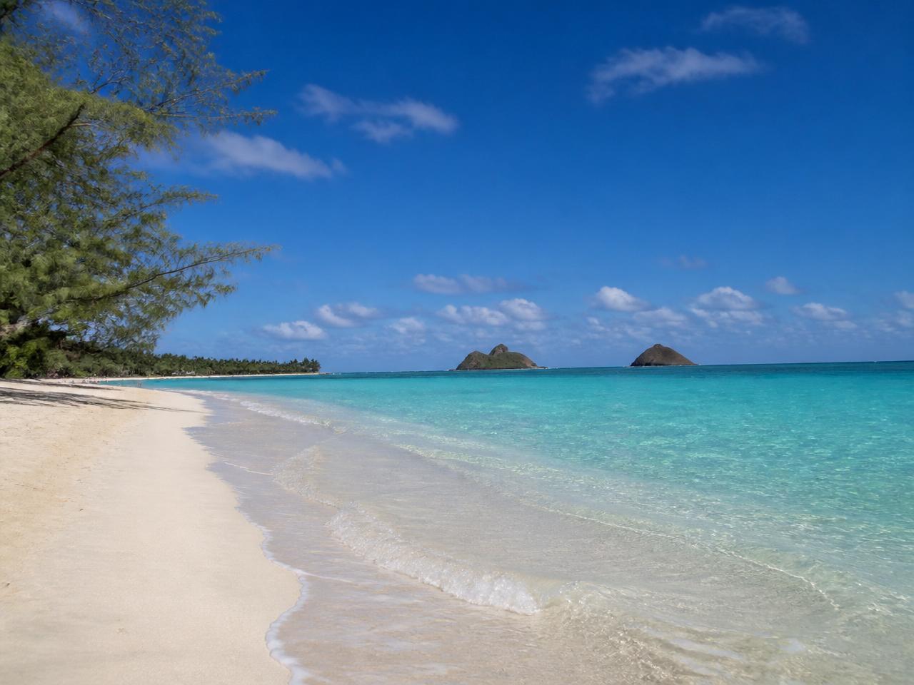 View of Kailua Beach Park on Oʻahu