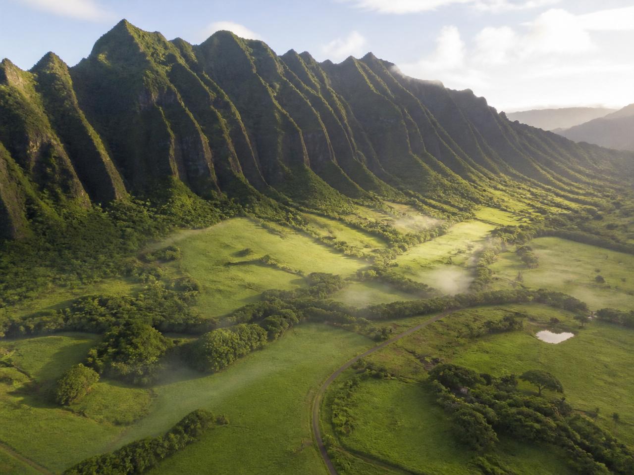 View of Kualoa Ranch on Oʻahu