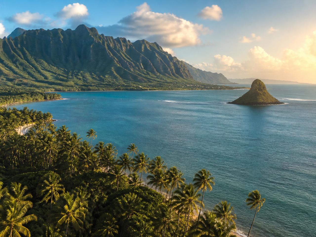 View of Kualoa Scenic Area on Oʻahu