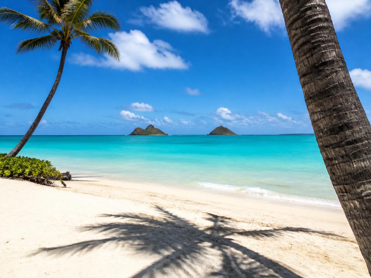 View of Lanikai Beach on Oʻahu