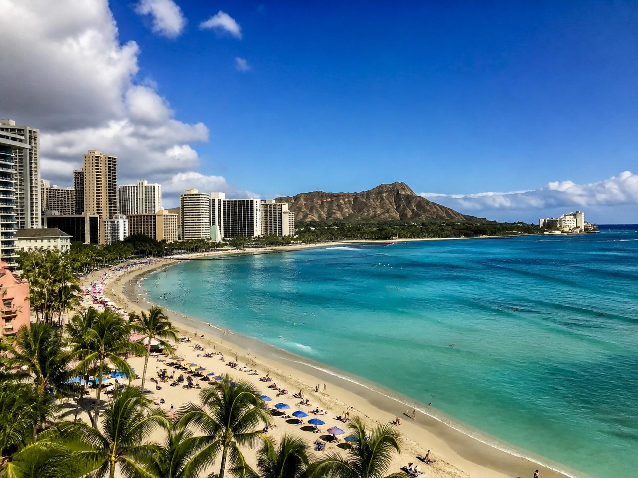 View of Waikīkī Beach on Oʻahu