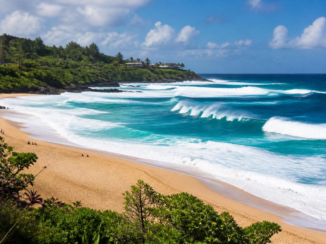View of Waimea Bay on Oʻahu